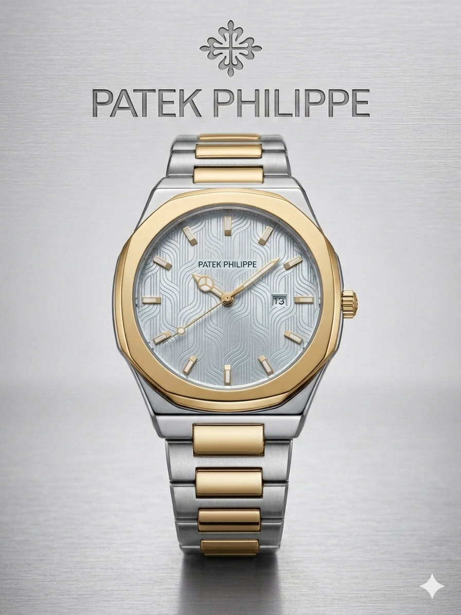 PATEK PHILIPPE Homage: Two-Tone Octagonal Luxury Watch