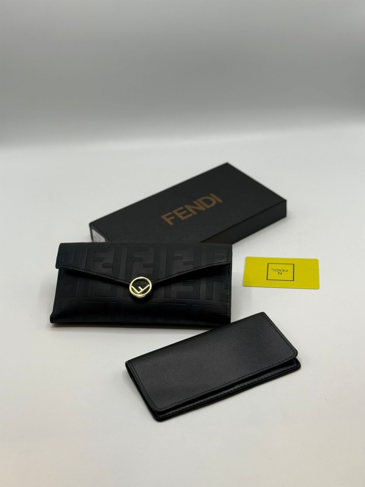 Fendi FF Embossed Continental Wallet with Envelope Flap