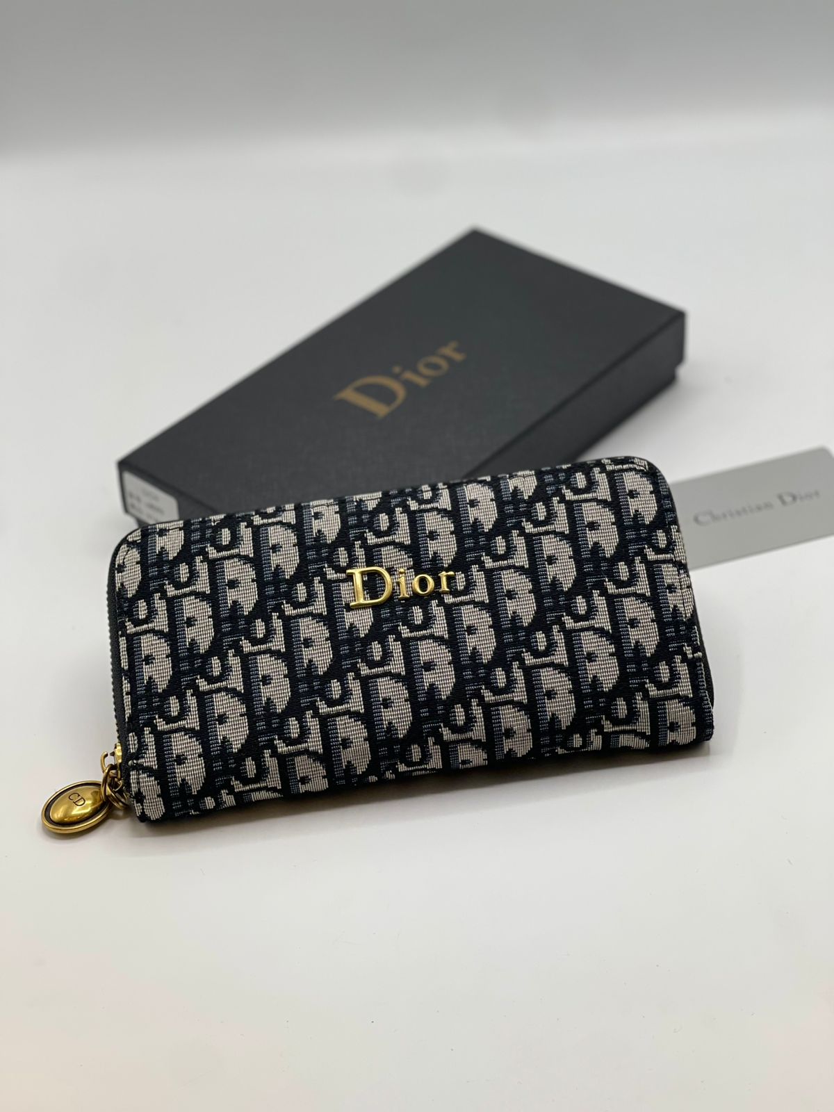 Dior Oblique Jacquard Zipped Wallet