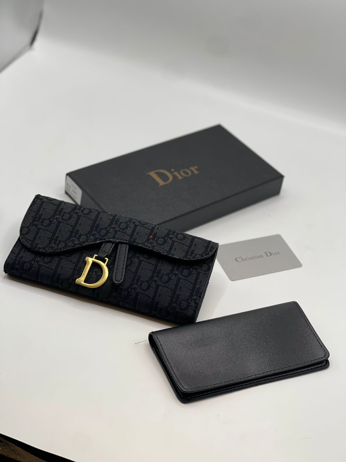 Dior Saddle Continental Wallet in Oblique Jacquard