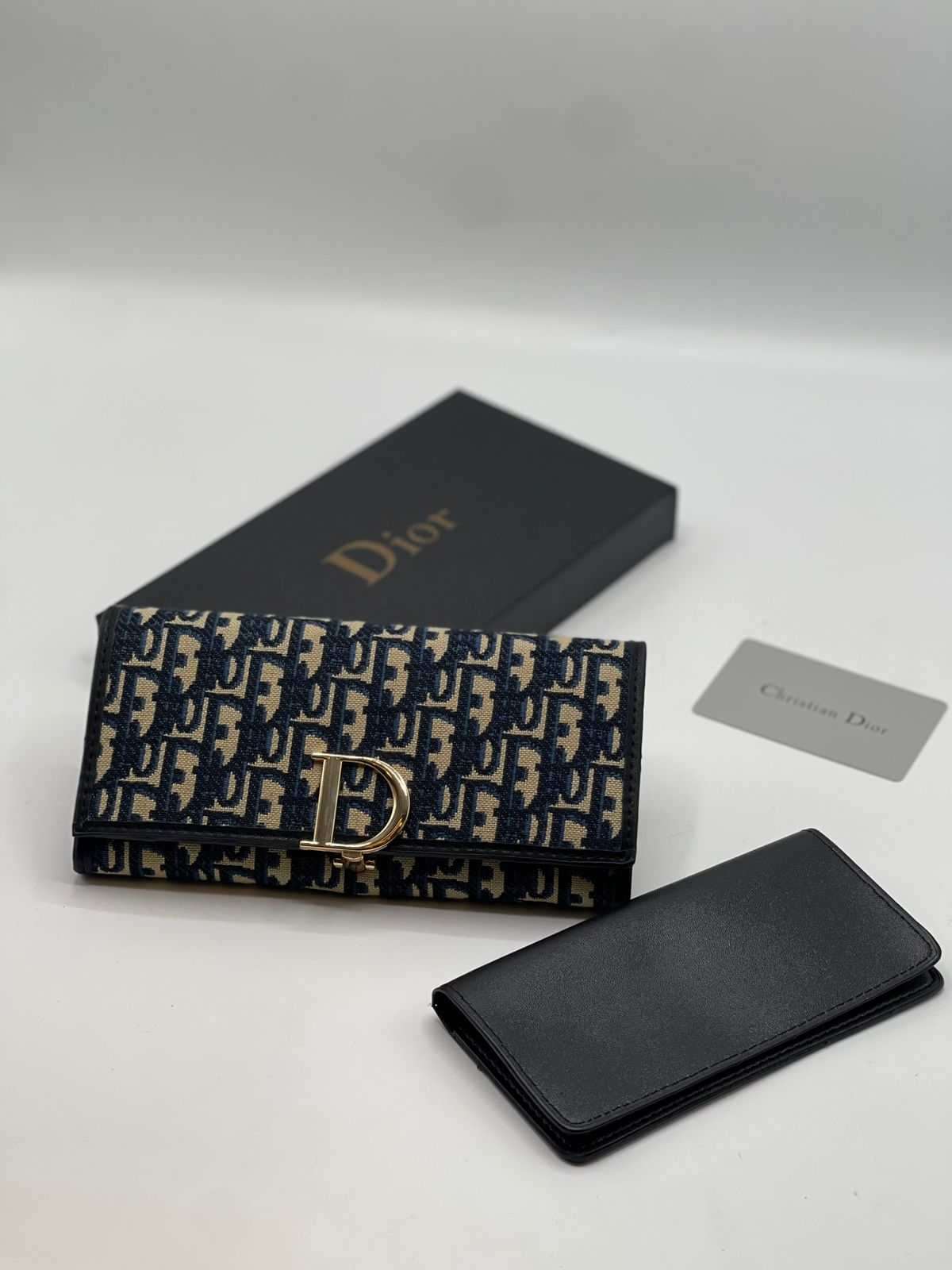 Dior Saddle Long Wallet in Oblique Canvas