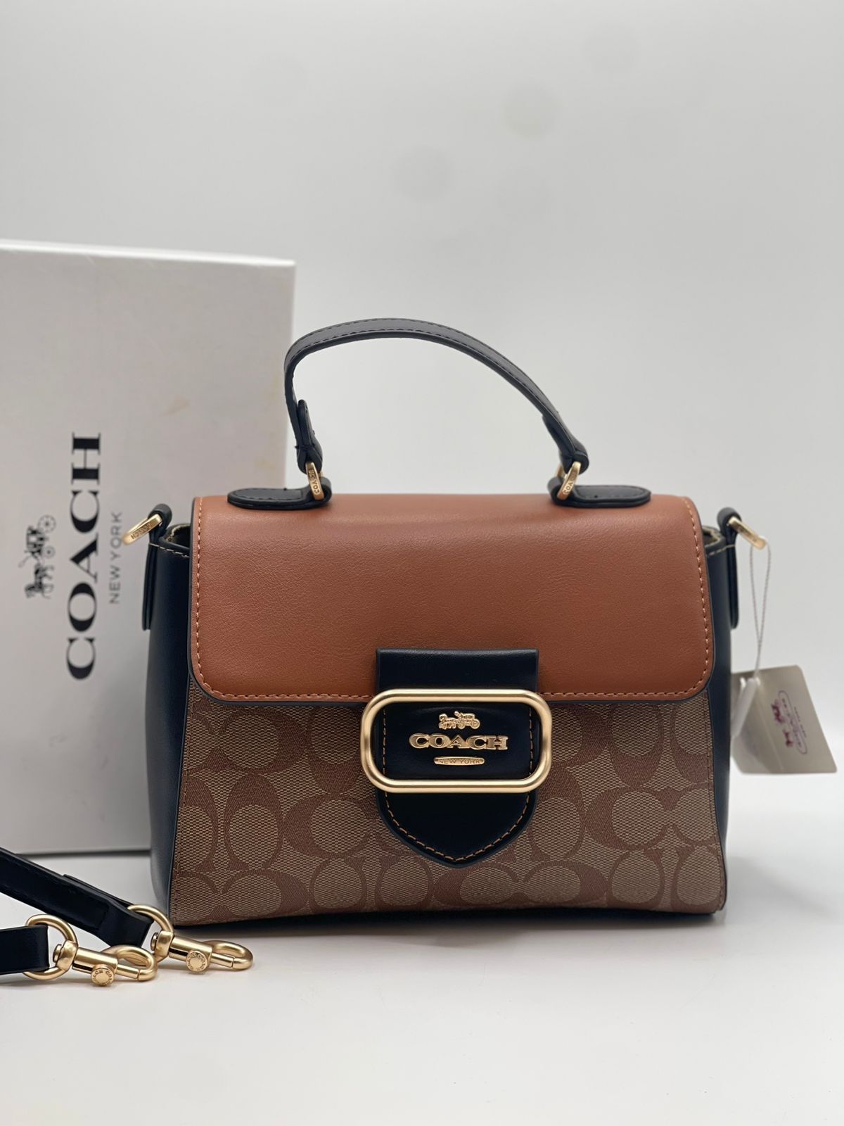 Coach Signature Dual-Color Satchel
