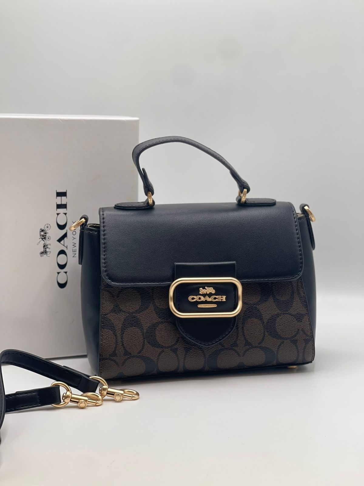 Coach Signature Dual-Color Satchel