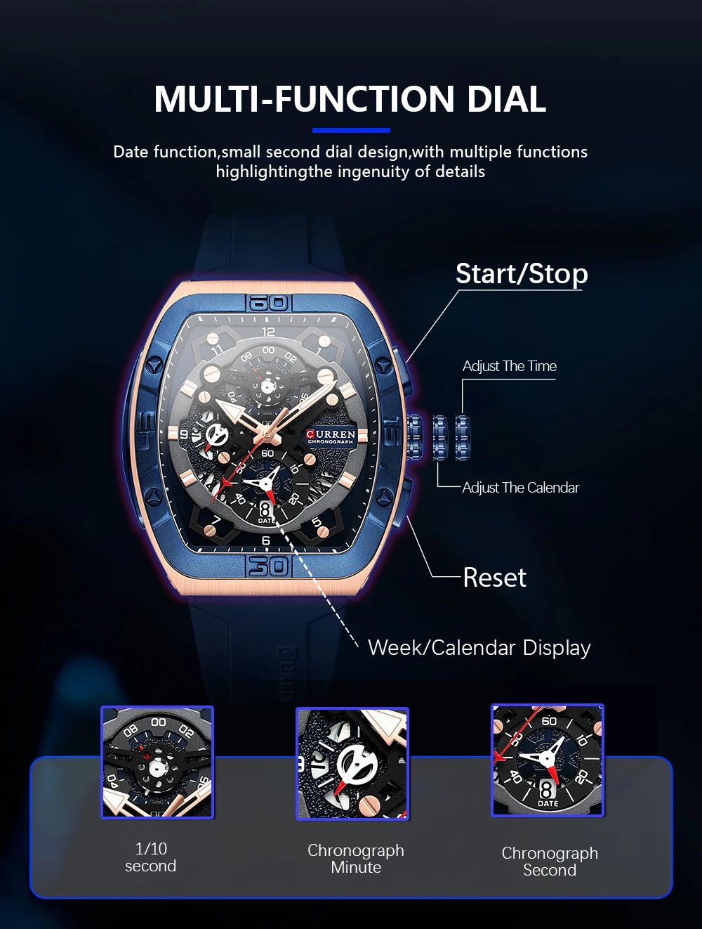 CURREN Men's Luxury Chronograph