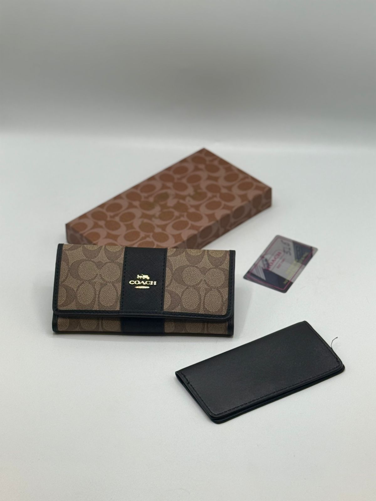 Coach Signature Canvas Slim Envelope Wallet