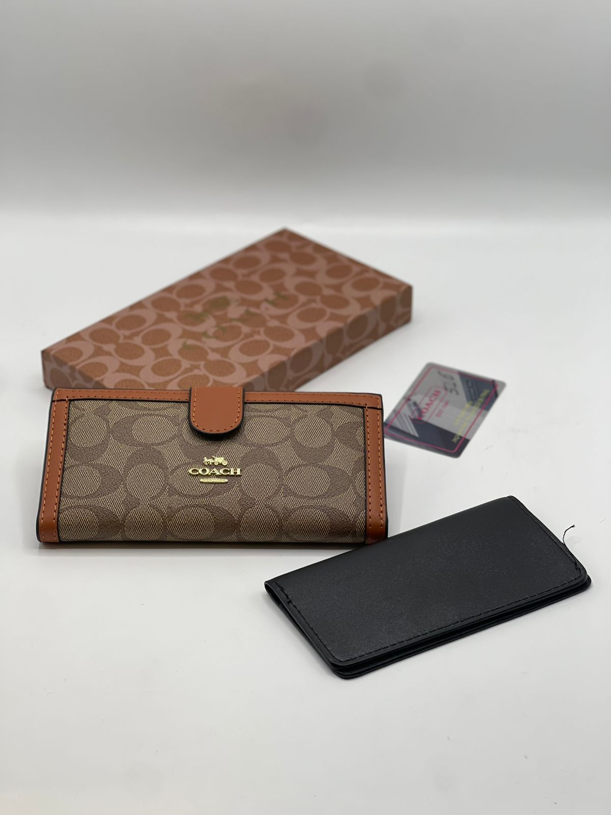 Coach Signature Canvas Slim Envelope Wallet