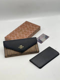 Coach Signature Canvas Slim Envelope Wallet