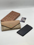 Coach Signature Canvas Slim Envelope Wallet