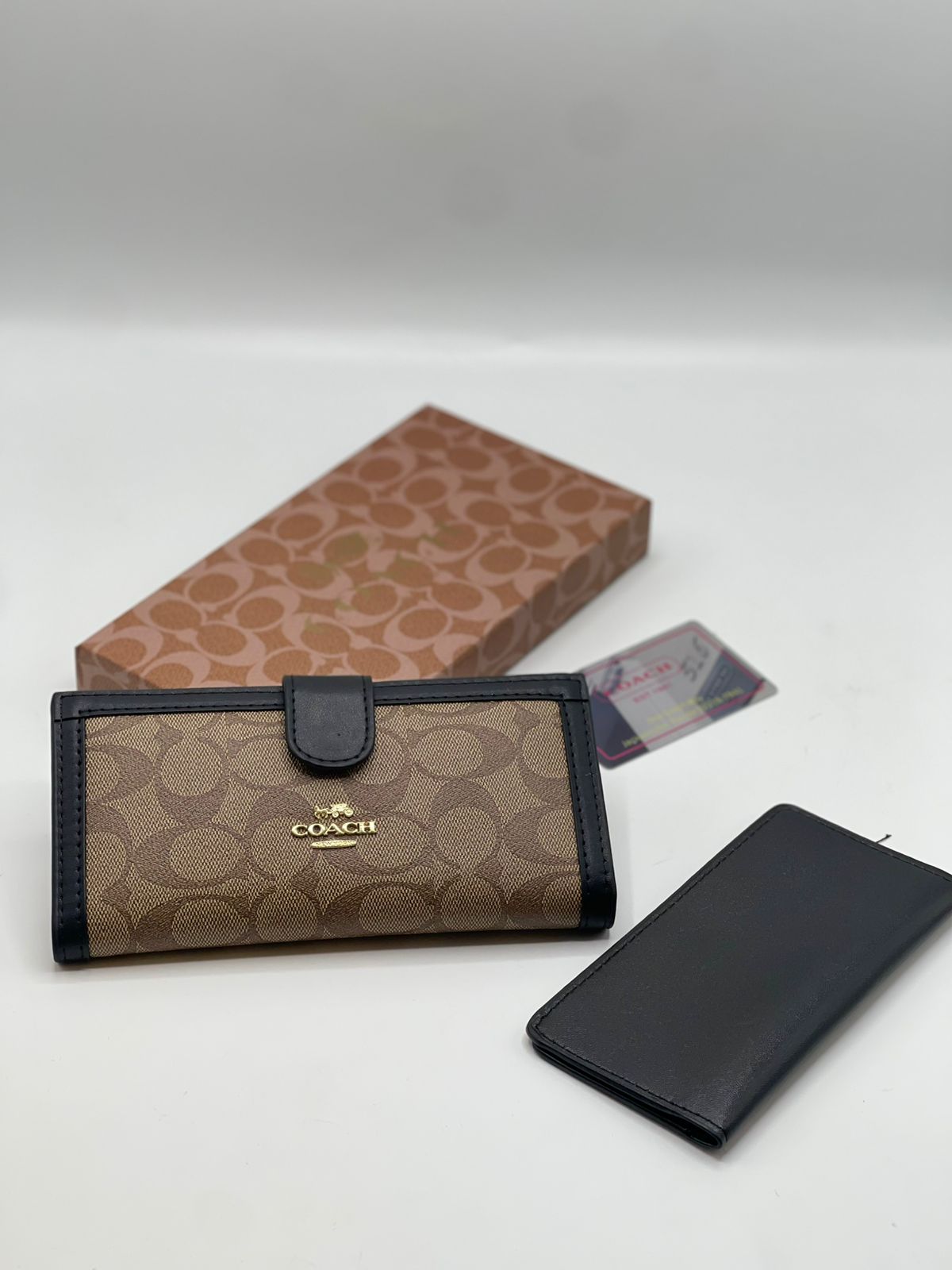 Coach Signature Canvas Slim Envelope Wallet