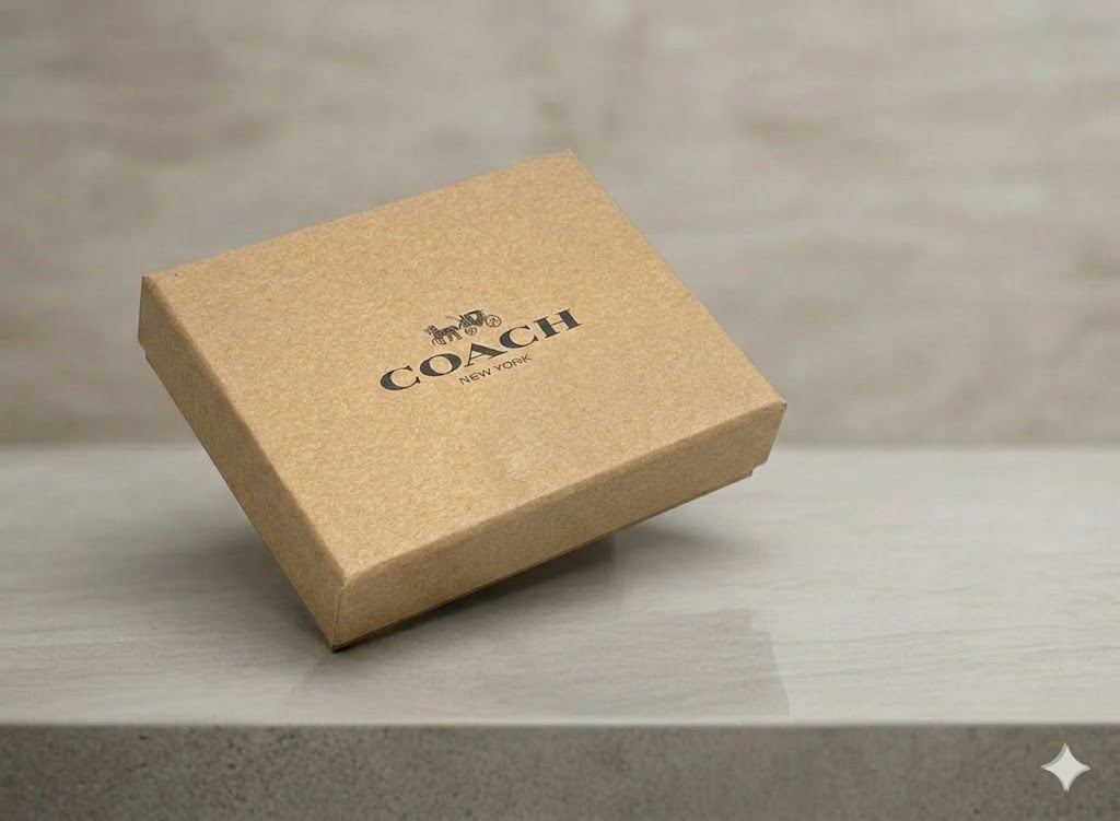 Coach Signature Brown Leather Bifold Wallet