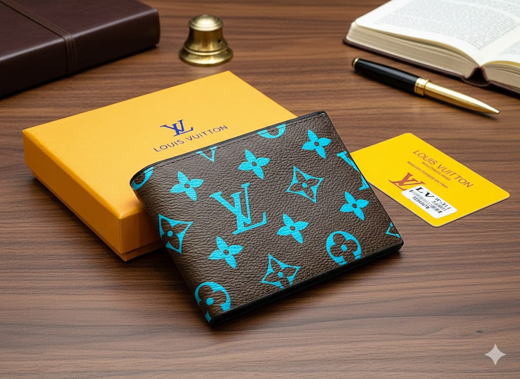 Louis Vuitton Electric Blue Monogram Bi-Fold